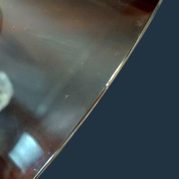 Hungarian Hand Painted Crystal Hostess Bell Orange Gold Flower Crystal Clapper - Picture 6 of 6